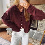 Burgundy Softspell Cardigan