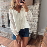 Cream Zella Blouse
