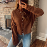 Brown Piper Knit Cardigan