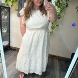 PLUS White Eyelet Dress IN STORE