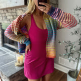Plum Pink Flow Twist Active Mini Dress