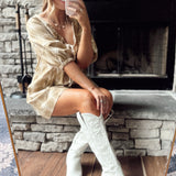 White Samara Cowgirl Boot