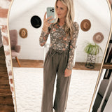 Lets Take A Hike Wide Leg Pant Ash