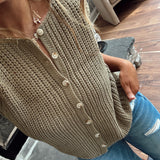 Olive Mariam Button Up Sweater Vest