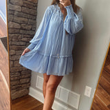 To The Point Chambray Tiered Mini