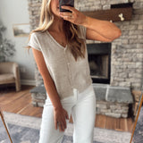 Khaki Katahdin Cardigan Top