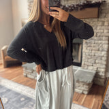 Black Modern Divide Top