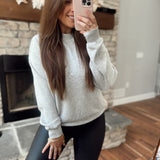 In My Athletic Era LT. Heather Grey Mock Neck Crew