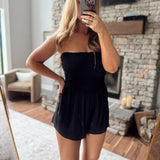 Black Fine Line Romper
