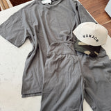 Liv Charcoal Relaxed Top & Shorts Set