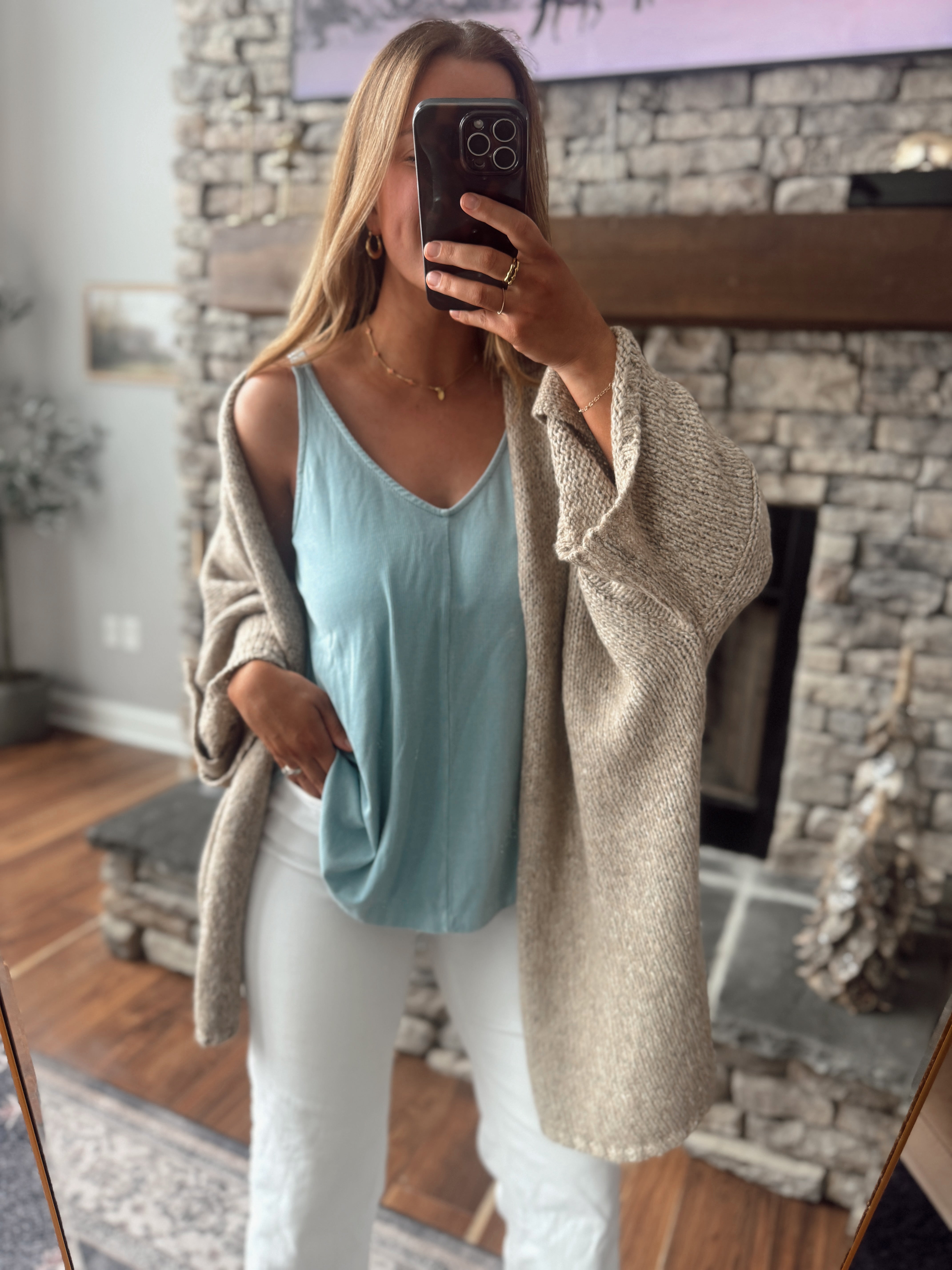 Retro Blue Amiri Flowy Tank