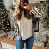 Sage & Sand Color Block Top