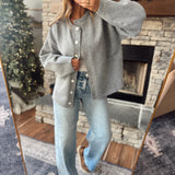 Heather Gray Juniper Knit Cardigan