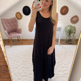 Shady Lady Black Cross-Back Maxi