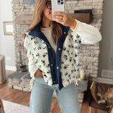Blue Floral Talya Vest