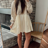 In The Beginning Cream Mini Dress
