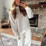 Heather Gray Stripe Stories Sweatshirt