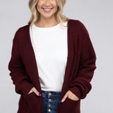 PLUS Waffle Cardi W/ Pockets