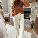 Cream Floral Kace Pants