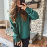 Deep Green Oversized Roll Neck Sweater