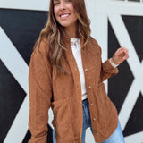 Caramel Comfort Corduroy Shacket