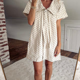 Oatmilk & Chocolate Tilly Mini Dress