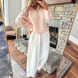 Pink Mini Stripe Piper Knit Cardigan