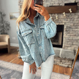 Denim Studded Utility Jacket