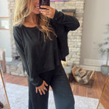 Black Soft Luxury Top
