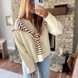 Cream & Red Samira Cardigan