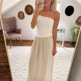 Oatmeal Combo Maxi Dress