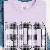 Orchid Gingham Boo Tee