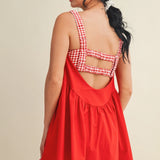 Red Twice As Nice Mini Dress