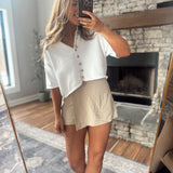 Taupe Cillou Basic Skort