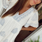 Dreamy Designs Ivory Embroidered Maxi Dress