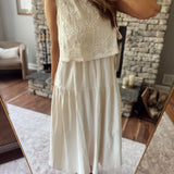 Ecru Juliette Vest and Midi Dress Set