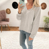 Perfect Morning Light Weight Heather Grey Pullover