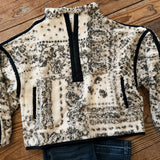 Sand Paisley Sherpa Pullover