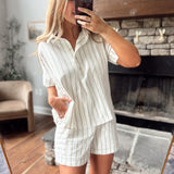 Taupe Sahara Stripe Shirt