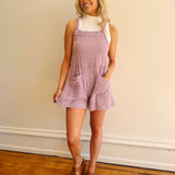 Annika Lavender Mineral Wash Gauze Romper
