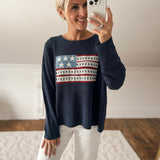 Navy Sweet Freedom Sweater