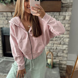 Dusty Pink Mineral Wash Hoodie