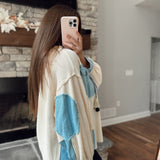 Rae Cream Waffle Knit Hooded Button Down Shacket