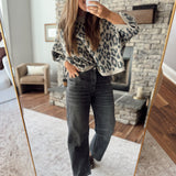 Mica Black Eel Barrel Leg Denim