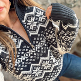 Navy Timeless Half Zip Up Sweater