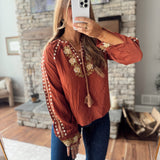 Marsala Joretta Blouse