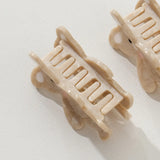 Petite Beige Teddy Bear Claw Clip