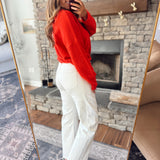 Mica White Flour HR Barrel Leg Denim