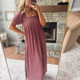 Red Bean Timeless Charm Midi Dress