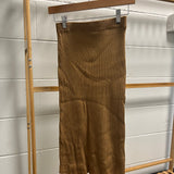 Milky Brown Ribbed Midi Skirt FINAL SALE
